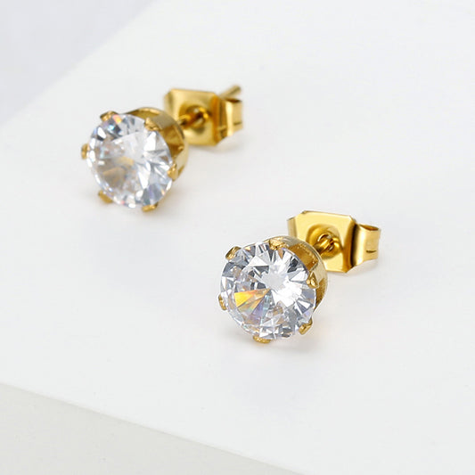 Womens Titanium Steel Earrings Versatile Accessories