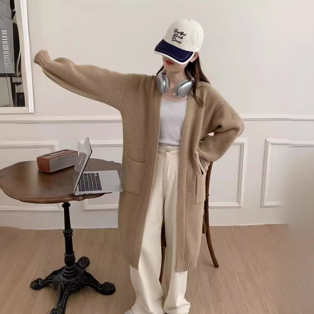 Korean-style Loose-fitting Long Knit Cardigan Womens Version