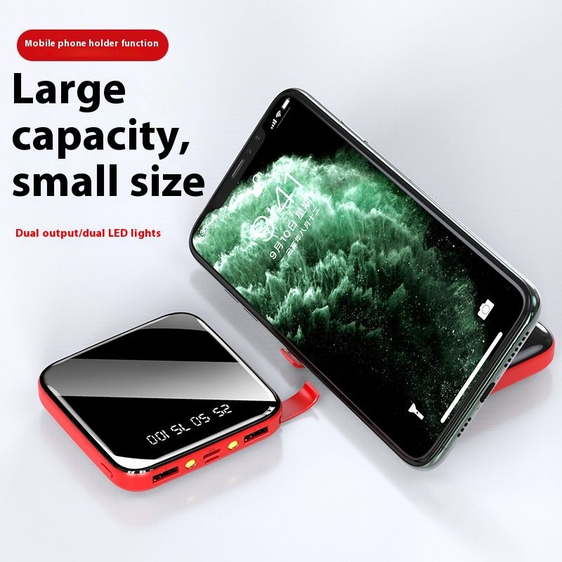 Mirror Mini Power Bank 20000 MA Small And Large Capacity Mobile Power Supply