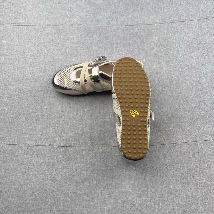 2026 Summer New Korean Style Hollow Mesh Mary Jane Shoes For Women, Fashion Versatile Comfort Soft Flat Loafers