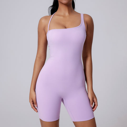 Asymmetric Beauty Back Yoga Clothes Dance Sports Jumpsuit