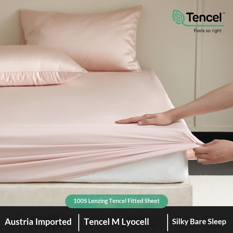 Premium Tencel Fitted Sheet Single Piece Cool-to-the-touch For Summer Bare-sleeping