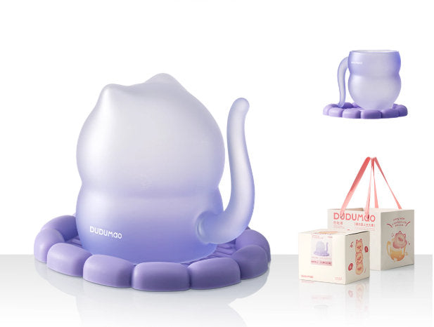 Cute Pet-shaped Grape Purple Heat-resistant Glass Water High-value Coffee Cup Design Gift
