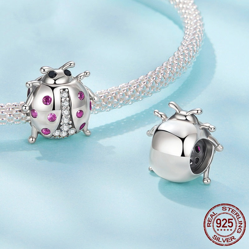 S925 Sterling Silver Lucky Ladybug Bead Accessories