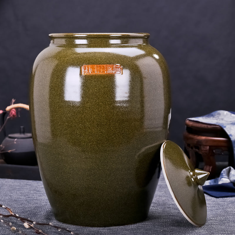 Ceramic Tea-leaf-residue Rice Jar