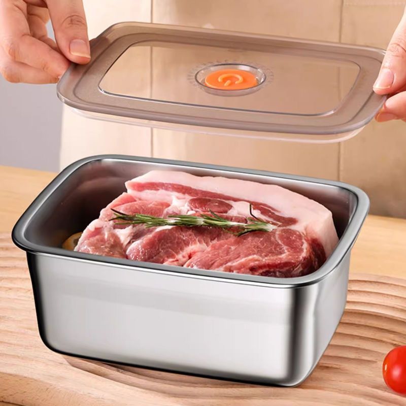 Food-grade Refrigerator-sealed Lunch Box Made Of 304 Stainless Steel