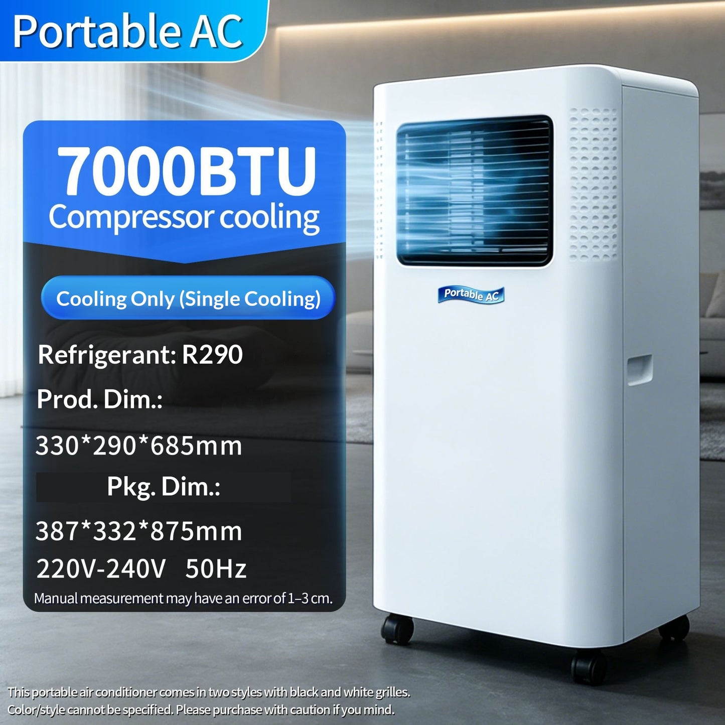 All-in-one Compressor-cooled Portable Mobile Air Conditioner