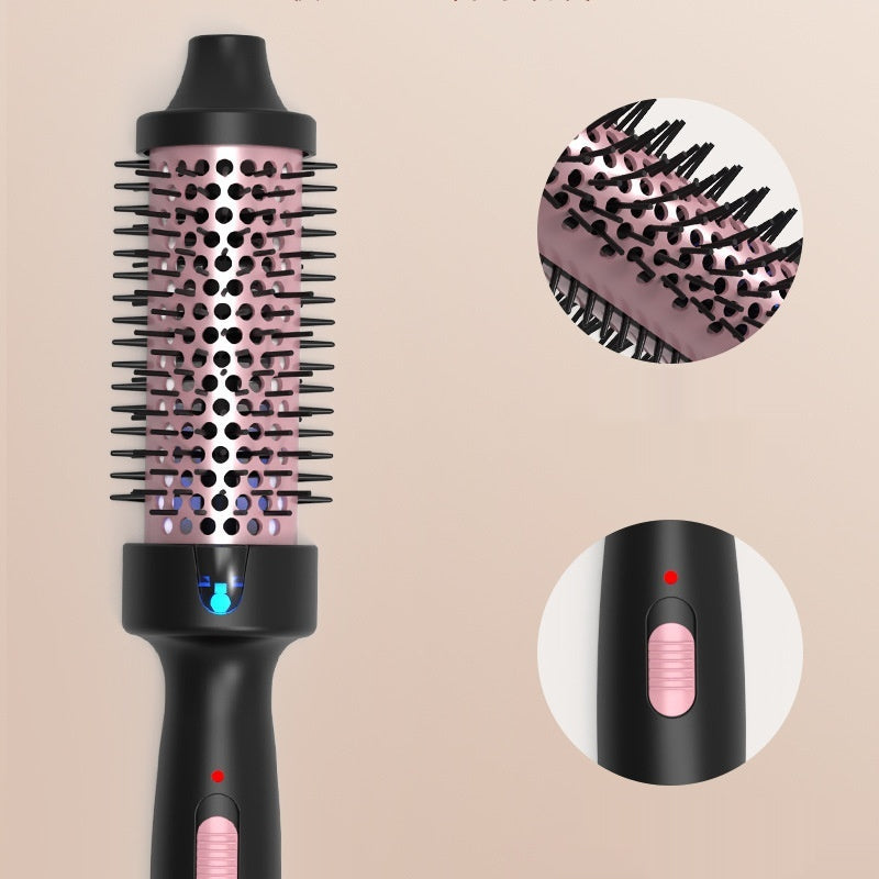 Voluminous Curls Cylindrical Curling Brush Electric Curling Iron Thermal Styling Comb For Short And Long Hair