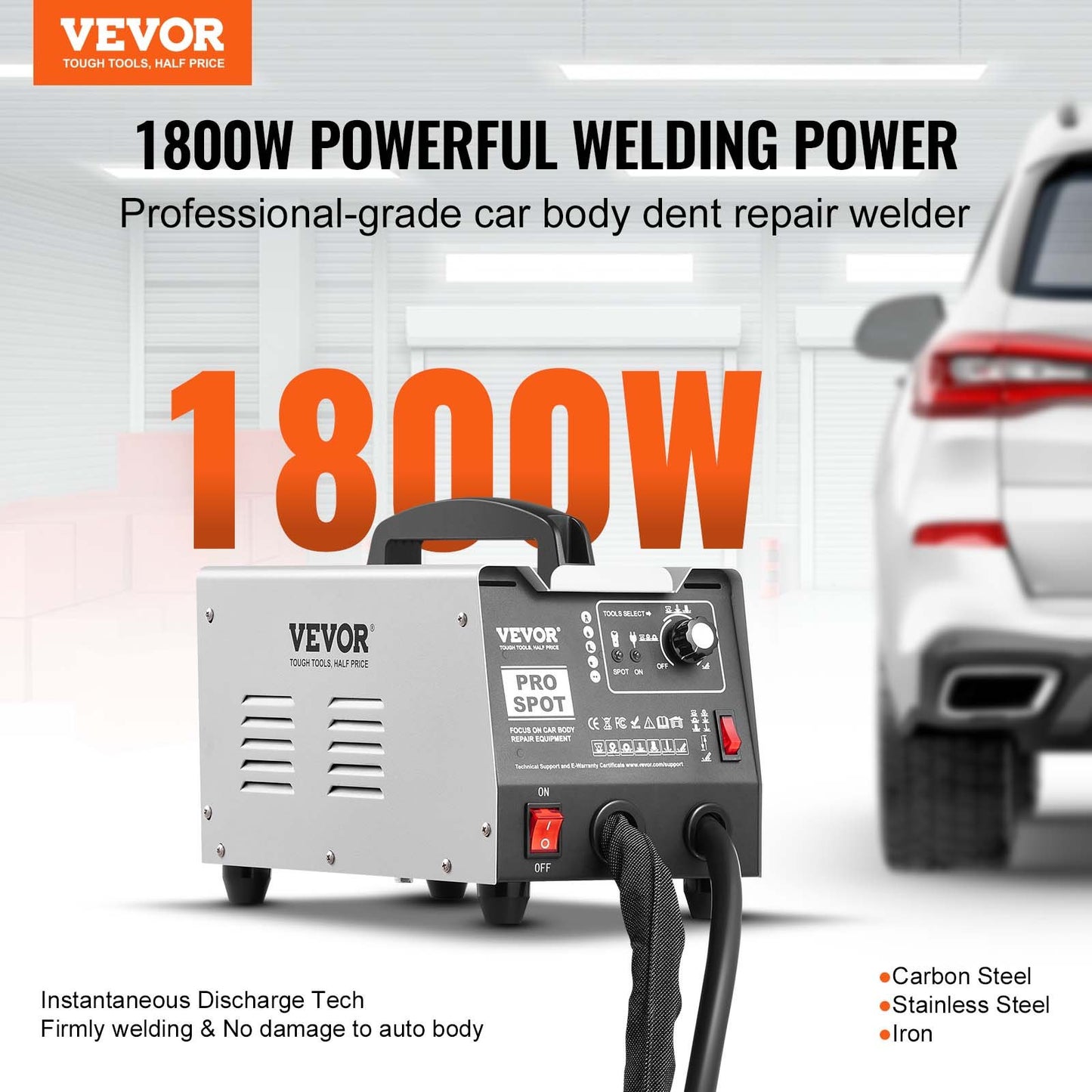 Stud Welder Dent Repair Kit, 110V Auto Body Spot Welding Dent Puller Machine With 7 Welding Modes & Adjustable Power, 1.8KW Spot Welder Dent Removal Tool For Car, Truck Dent Repair
