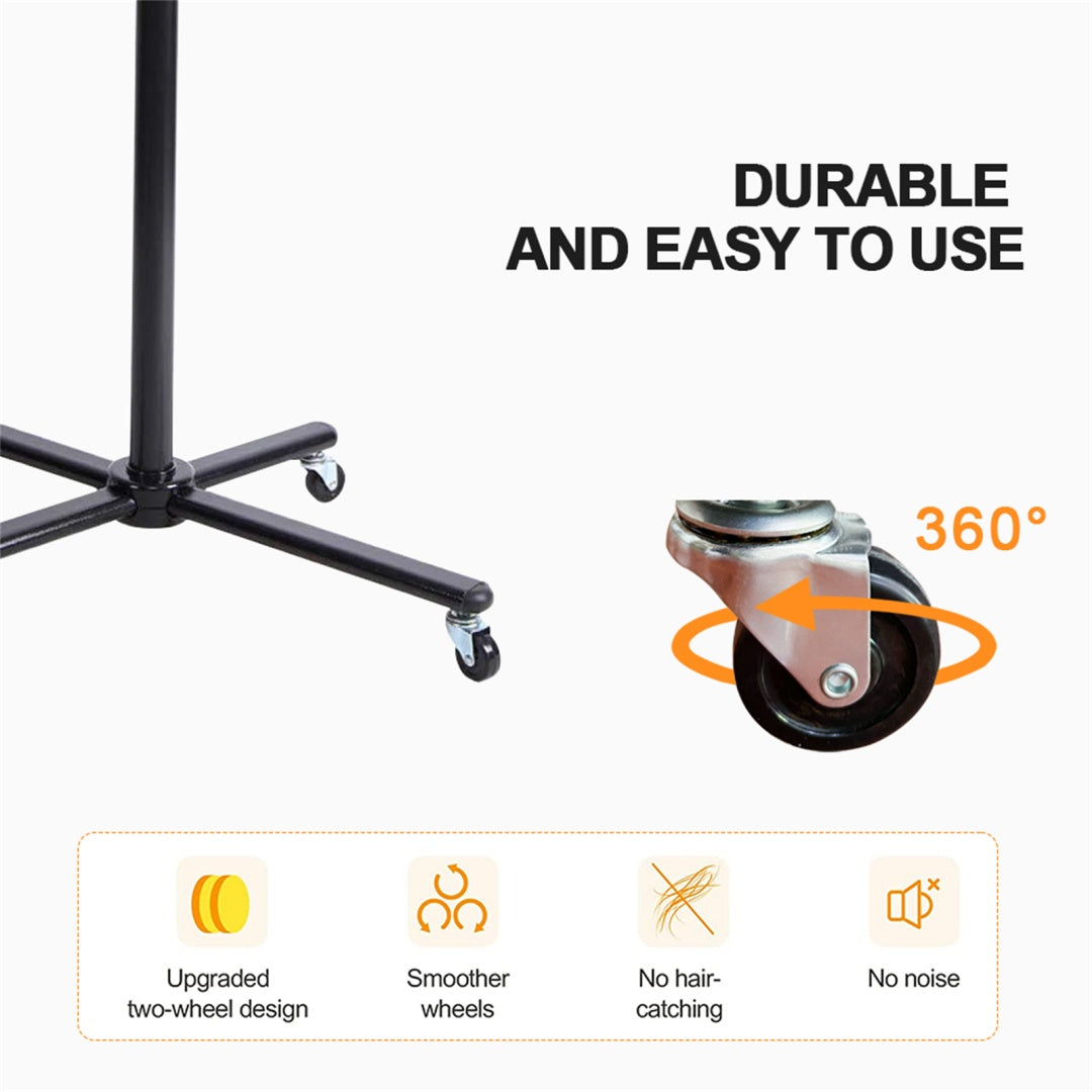 Standing Hair Dryer Accelerator Colour 360 Rotating Halo Rolling Salon EquipmentStanding Hair Dryer Accelerator Colour 360 Rotating Halo Rolling Adjustable Height 110-165cm Salon Equipment 2 2m Cord
