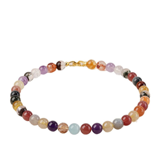 Strawberry Crystal Golden Sun Golden Hair Crystal Bracelet