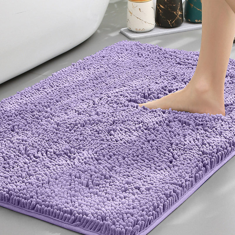Bathroom Floor Mat, Bath Entrance Water-absorbent Carpet, Chenille Anti-slip Foot Pad