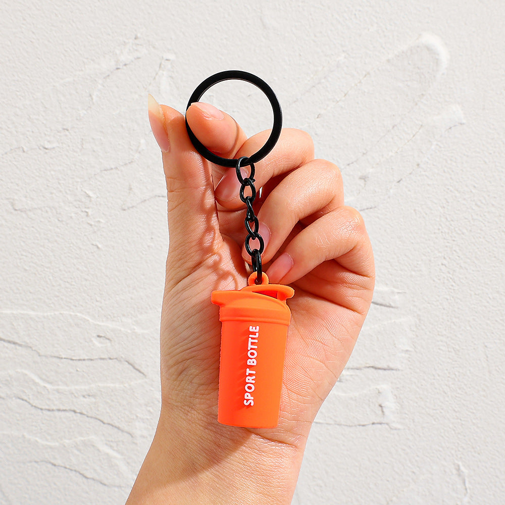 Fitness Dumbbell Keychain Pendant Couples Car  Bag Key Chain  Sports Charm Ornament