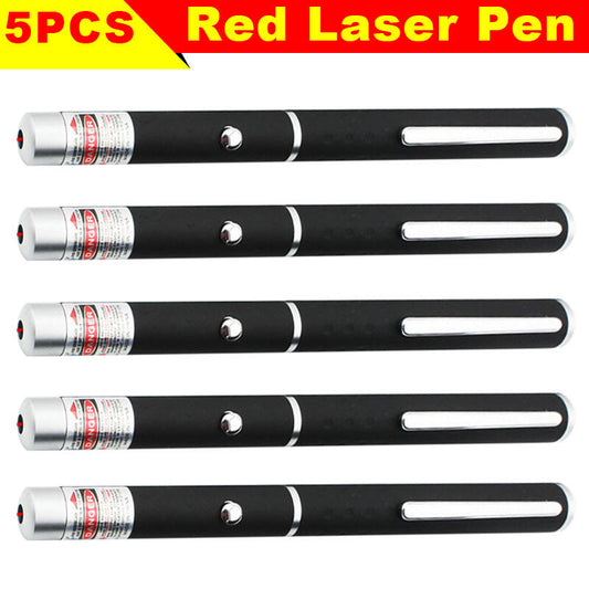 5 PCS Single Point Red Laser Pointer Pen Light 650nm Visible Beam Lazer Pet Toys