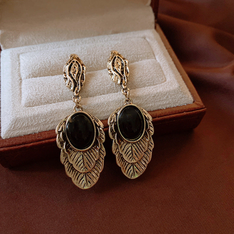 925 Silver Pin Vintage Zircon Earrings For Women Retro Diamond Studs Premium Quality Fashion Jewelry