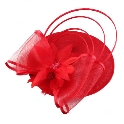 Bridal Hair Accessory - Feathered Fascinator for Wedding Banquets Parties and Photo Shoots