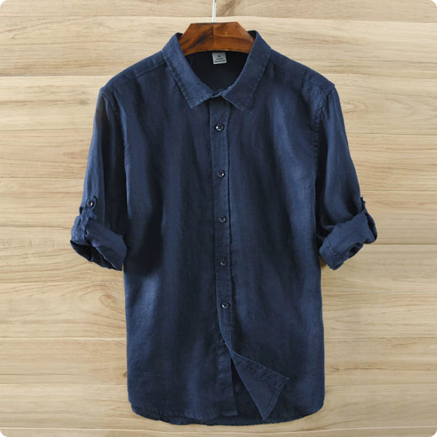 Men's Korean-style Slim-fit Long-sleeved Shirts For Summer