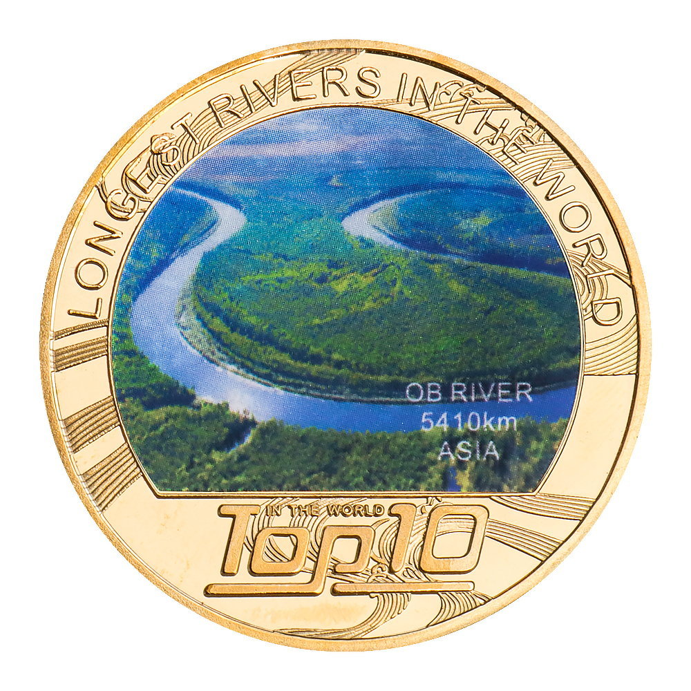 Top Ten Rivers Coin Badge Gift Commemorative Medal