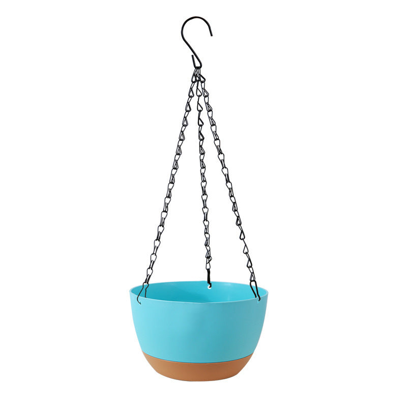 Thickened Resin Hanging Planter Basket Creative Vertical Pot For Pothos Succulents Durable Plastic Balcony Garden Decor