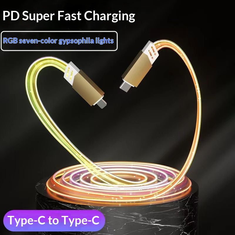 6A Starry Sky Glowing Car Charging Data Cable