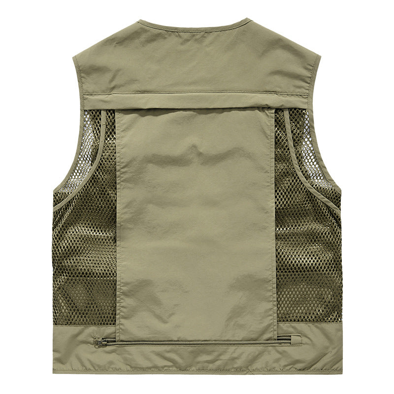 Crewneck Outdoor Hiking Promotional Vest With Multiple Pockets