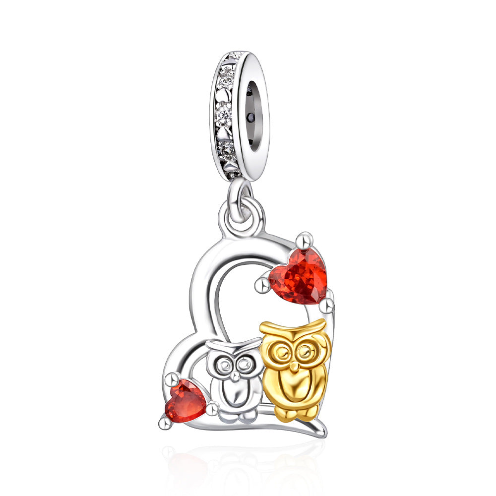 Silver-plated DIY Motherly Love Auspicious Elephant Bead Bracelet Accessories