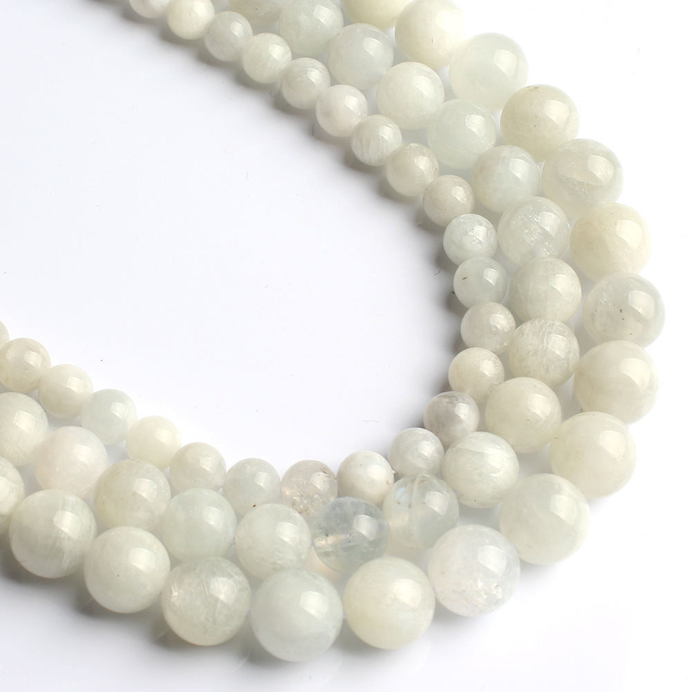 White Blue Moonstone Jewelry Bead Accessories