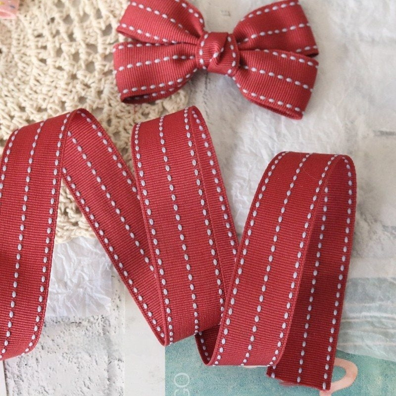 2.5 Cm Striped Plaid Handmade Bow Accessories For Children Hair Clip Kit
