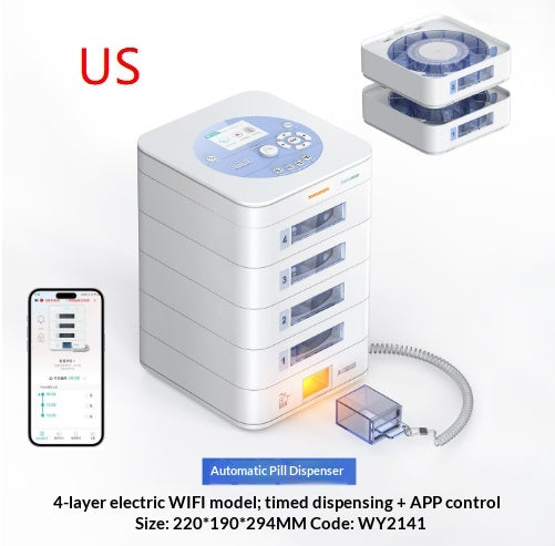 Ideerfit Smart Pill Dispenser With Timed Medication Reminders