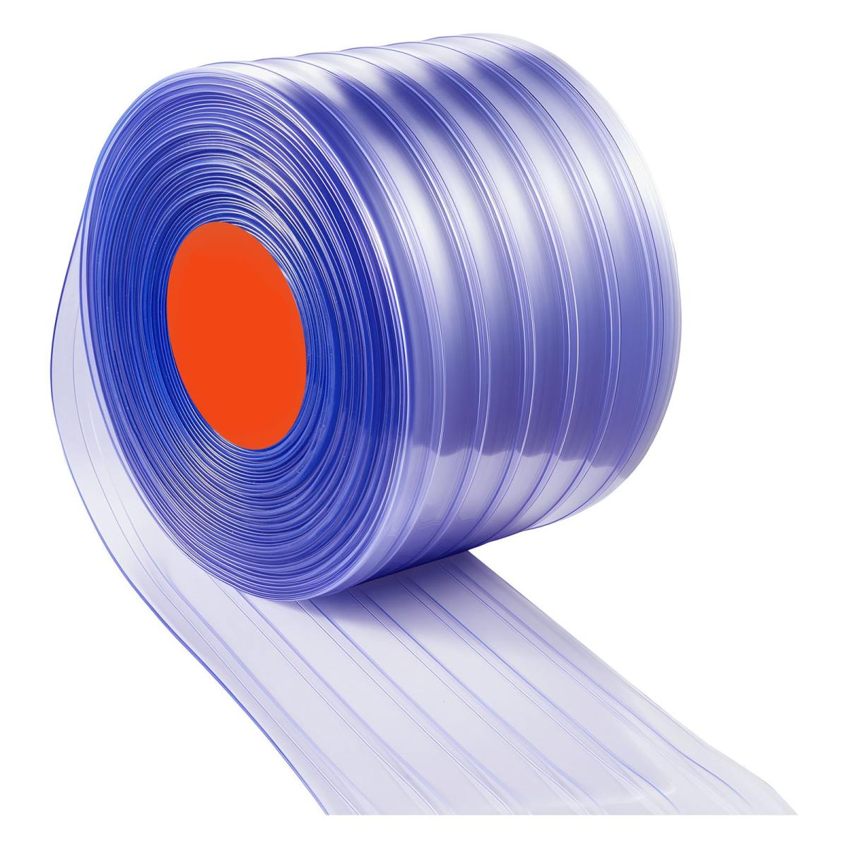 Clear PVC Strip Curtain, 150 Ft Length X 12 In Width, Ribbed Plastic Door Strip Bulk Roll, Walk In Freezer Cooler Curtain Strips For Doorways Of Supermarket, Garage, Warehouse, Pet Animal House