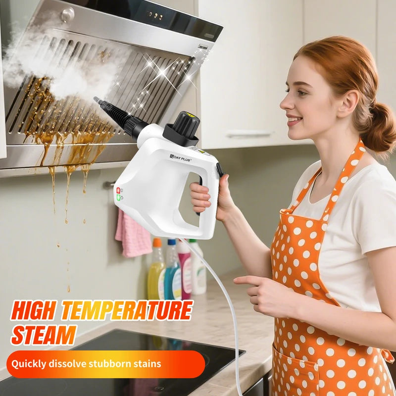 Handheld Steam Cleaner 1000W 400ml for Home, Office, Car, Cleans Couch, Floor, Tile, Window, and Removes Stubborn Dirt & Dust