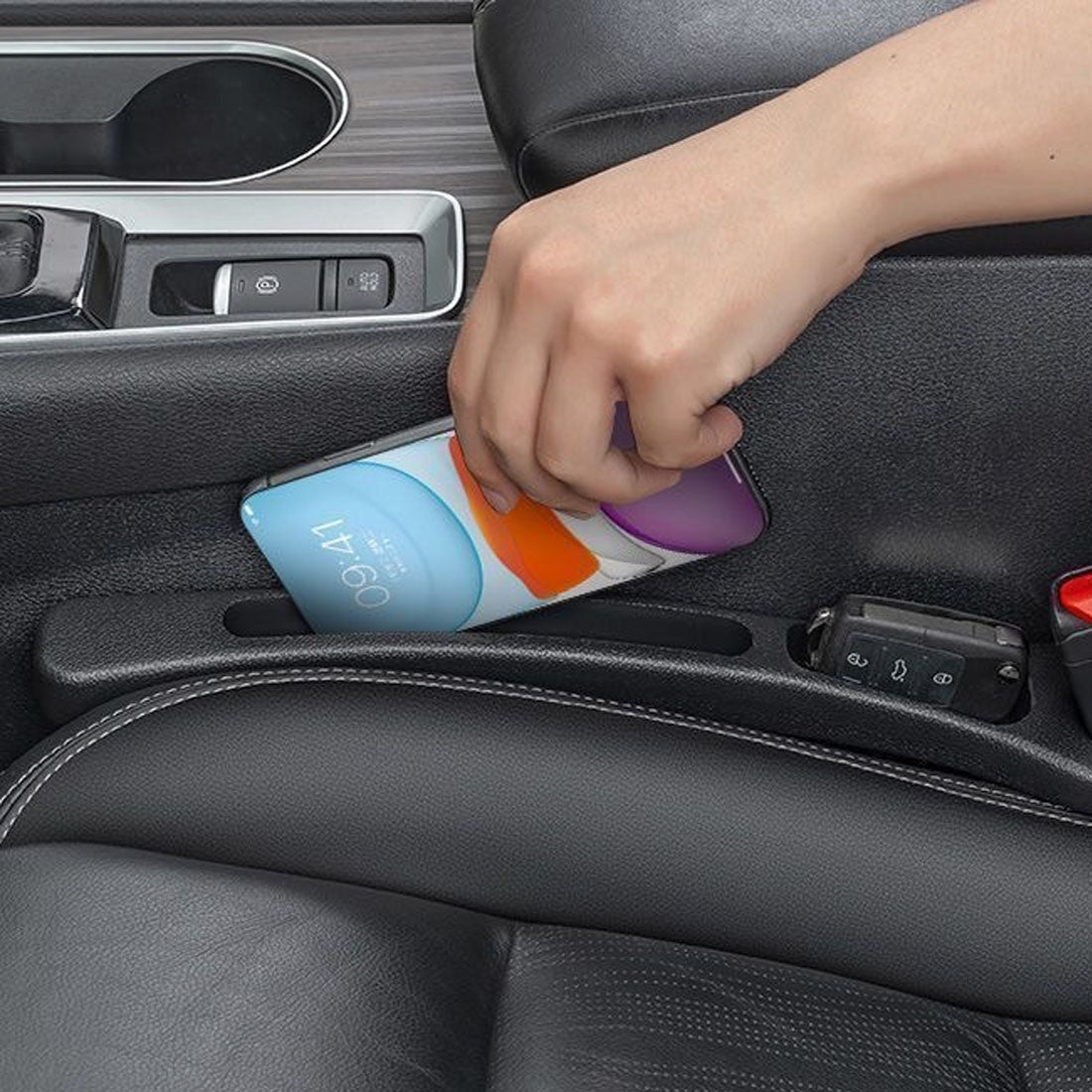 New Car Seat Gap Filler Strip, Seam Filler, Edge Sealant, Leak-proof, Anti-drop, Storage Car Interior Accessories---black