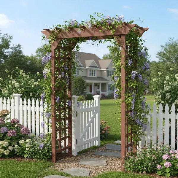 Wooden Arbor, Wedding Arch For Ceremony, Wood Trellis For Plant Climbing, Christmas Decor Pergola For Garden Backyard