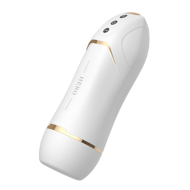 Mens Automatic Vacuum-Suction Smart-Warming Sound-Emitting Vibrating Toy