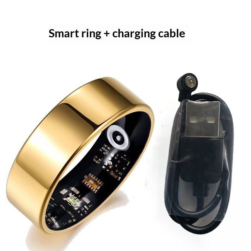Multifunctional Smart Ring Solid Color Video Playback Heart Rate Blood Oxygen