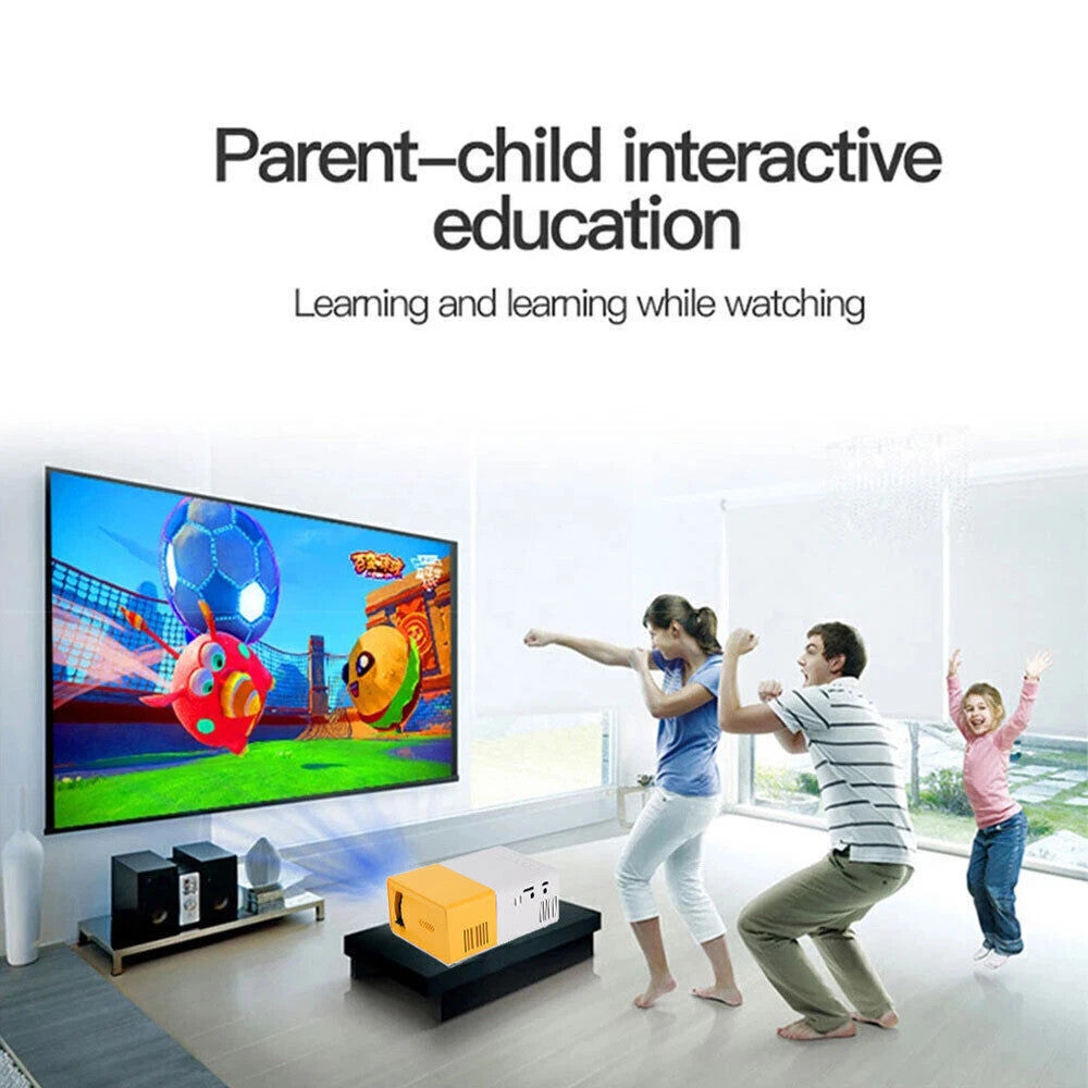 Portable Projector 1080P LED Mini Home Cinema Movie Theater Projector Multimedia