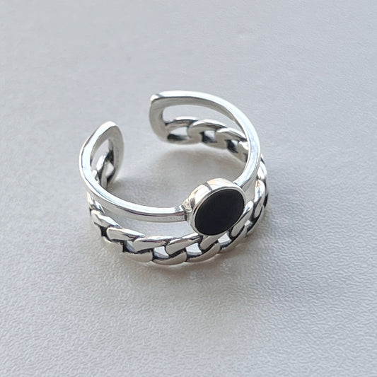Women's Korean-style S925 Sterling Silver Ring Minority Simple