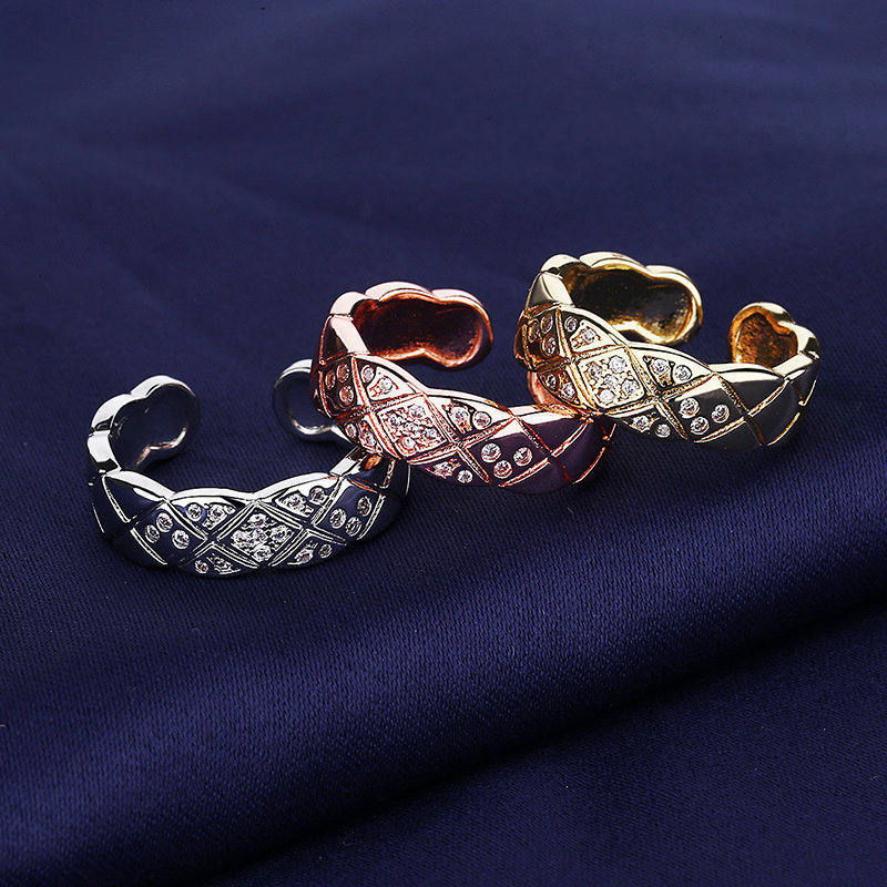 Korean-style Minimalist Niche Pure Copper Gold-plated Ring For Women