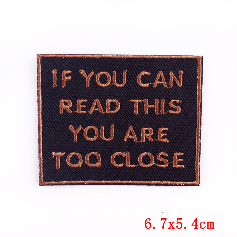 Cartoon Letter Fabric Patches With Computer Embroidery