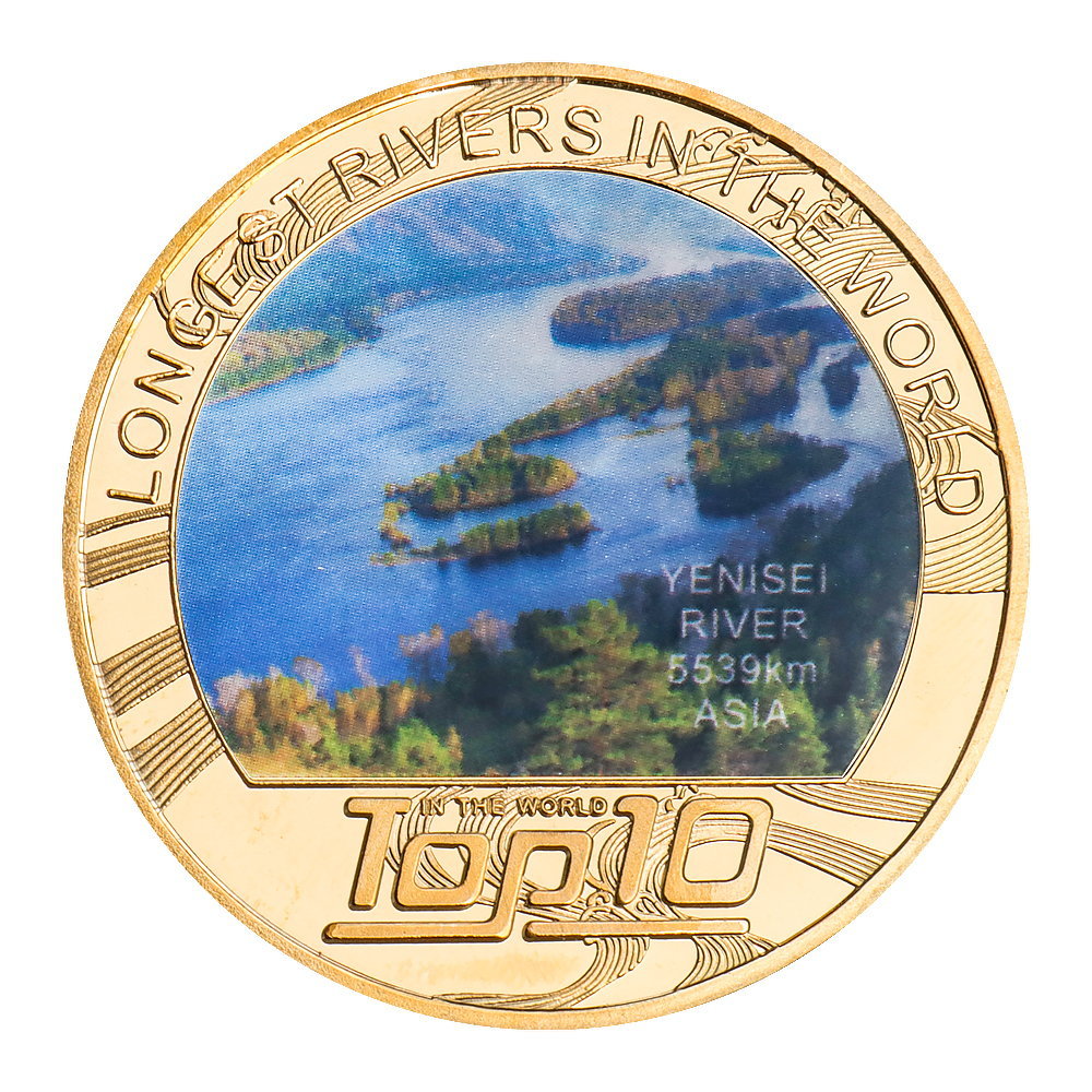 Top Ten Rivers Coin Badge Gift Commemorative Medal
