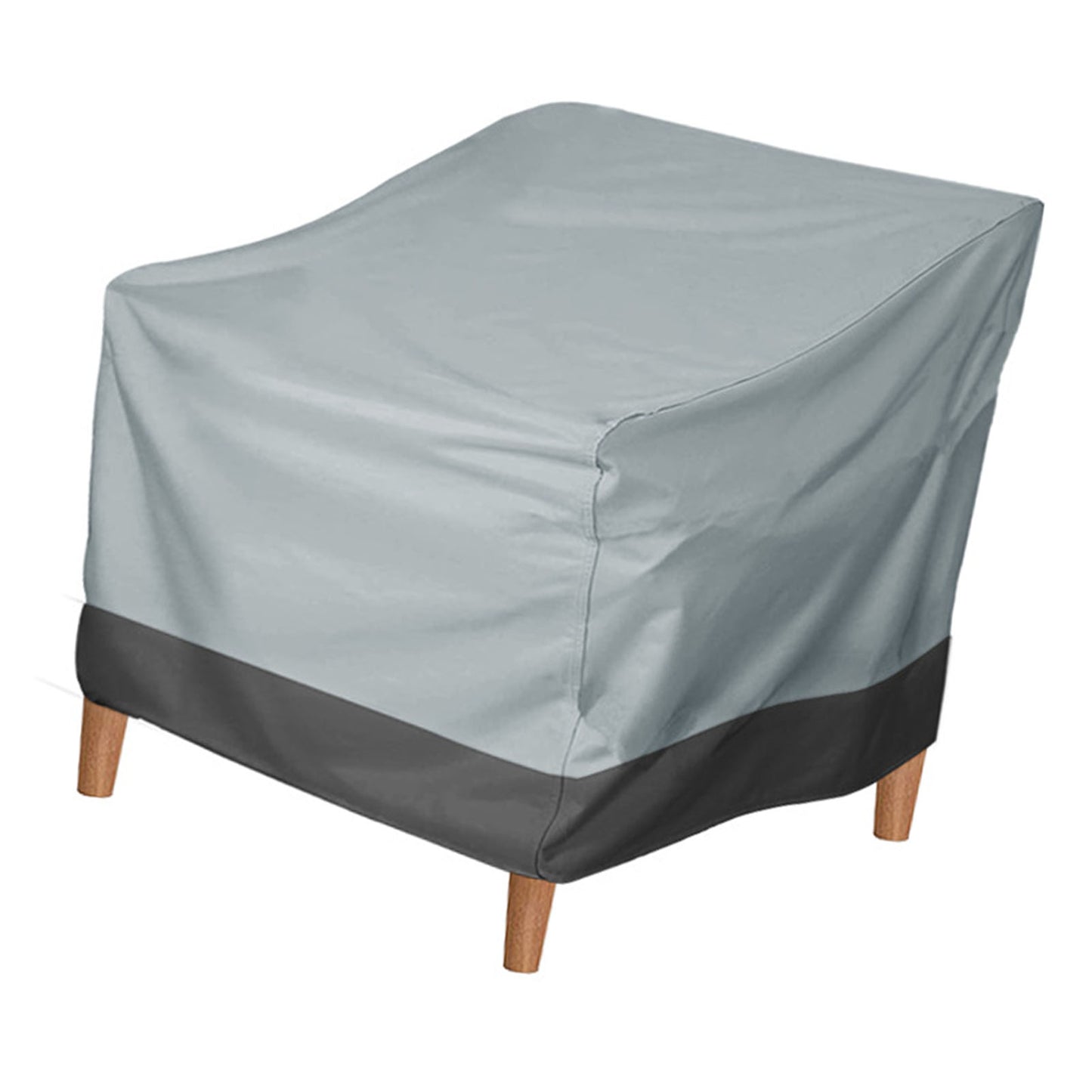 Patio Chair Cover Oxford Cloth Water Resistant Silver Coating Outdoor Furniture Cover For Home Lawn Patio Garden Grey Black 190T