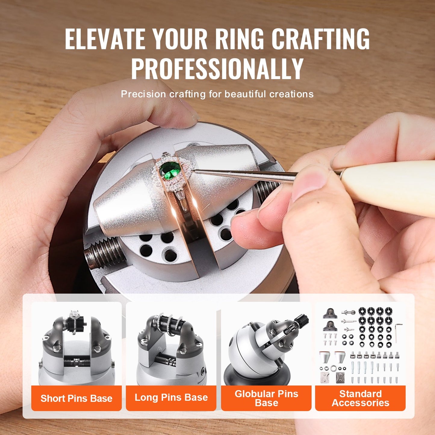 Ball Vise, 3" Engraving Setting Tool, 360° Rotation Engraving Block Vise, 70 PCS Attachment Jewelry Engraving Block Tools Standard Block For Gemstone Inlay And Small-Scale Engraving