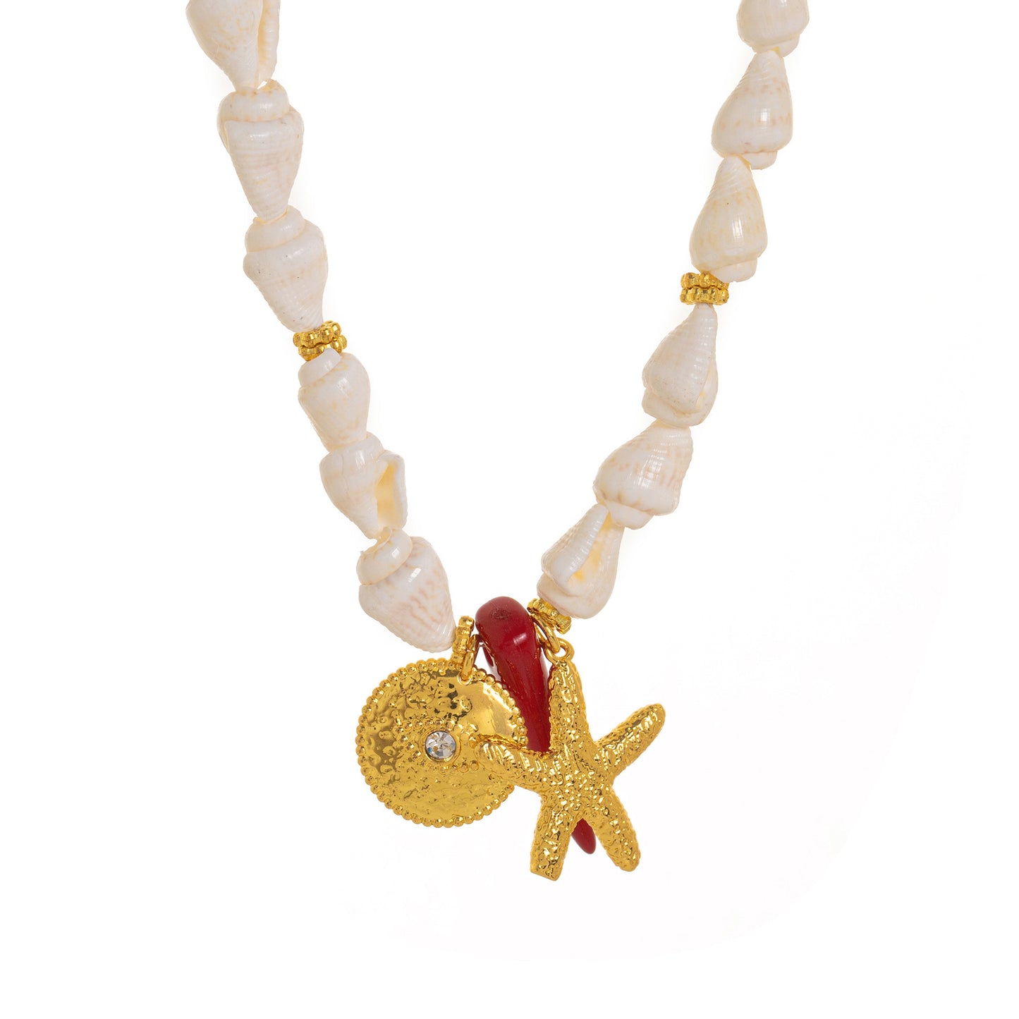 New Starfish Pendant And Small Fish Necklace