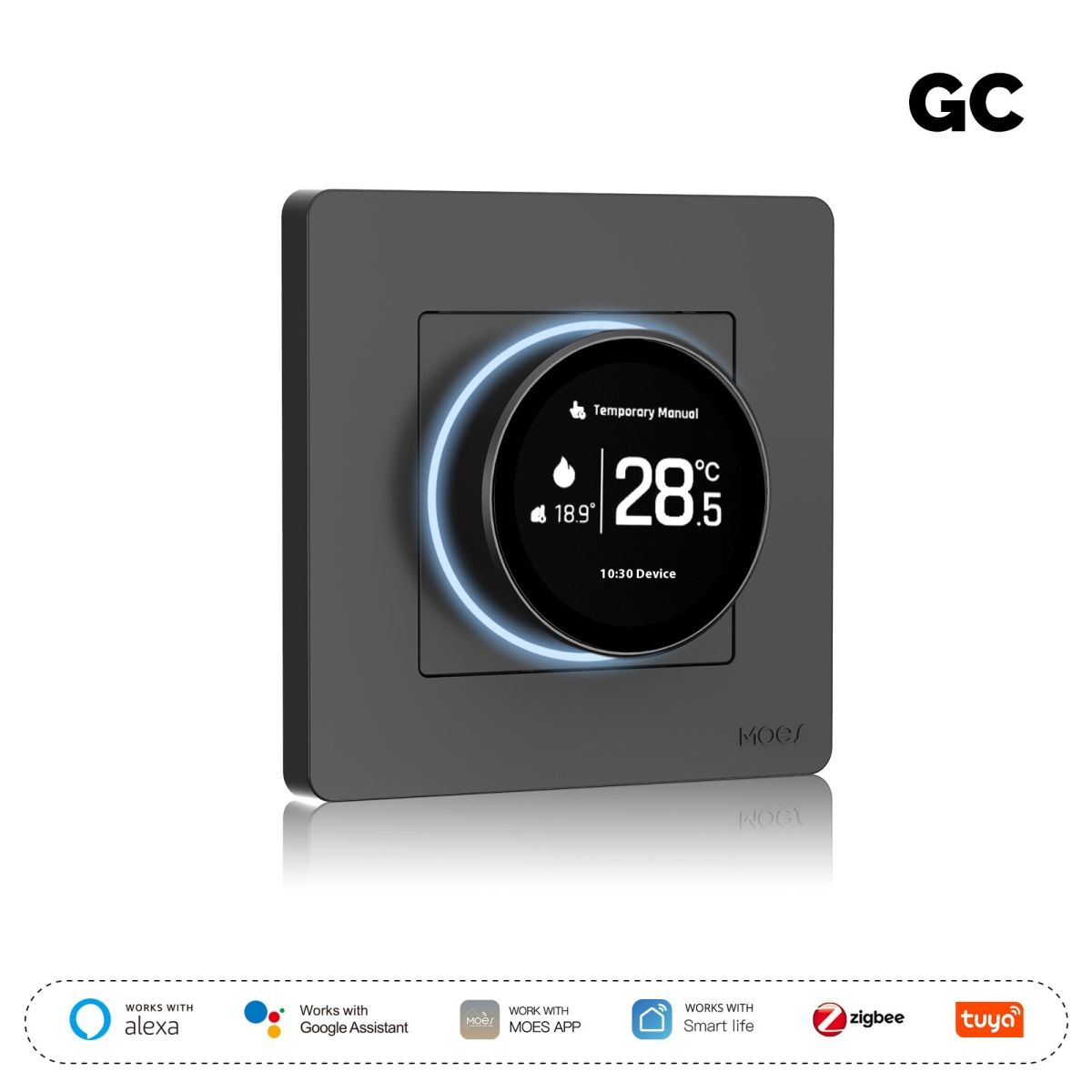 Smart Home Knob Underfloor Heating Temperature Controller Remote Timing Energy Saving