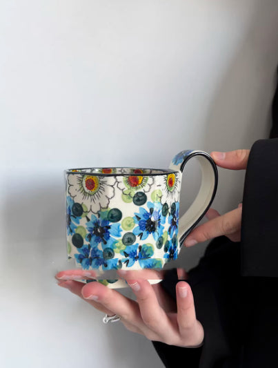 High-End Mug Hand-Painted Blueberry Ceramic Water Coffee Cup Gift For Guests Niche Present