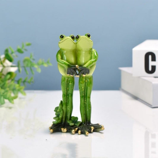 Glass Yoga Net Red Frog Resin Craft Ornament Home Decorations
