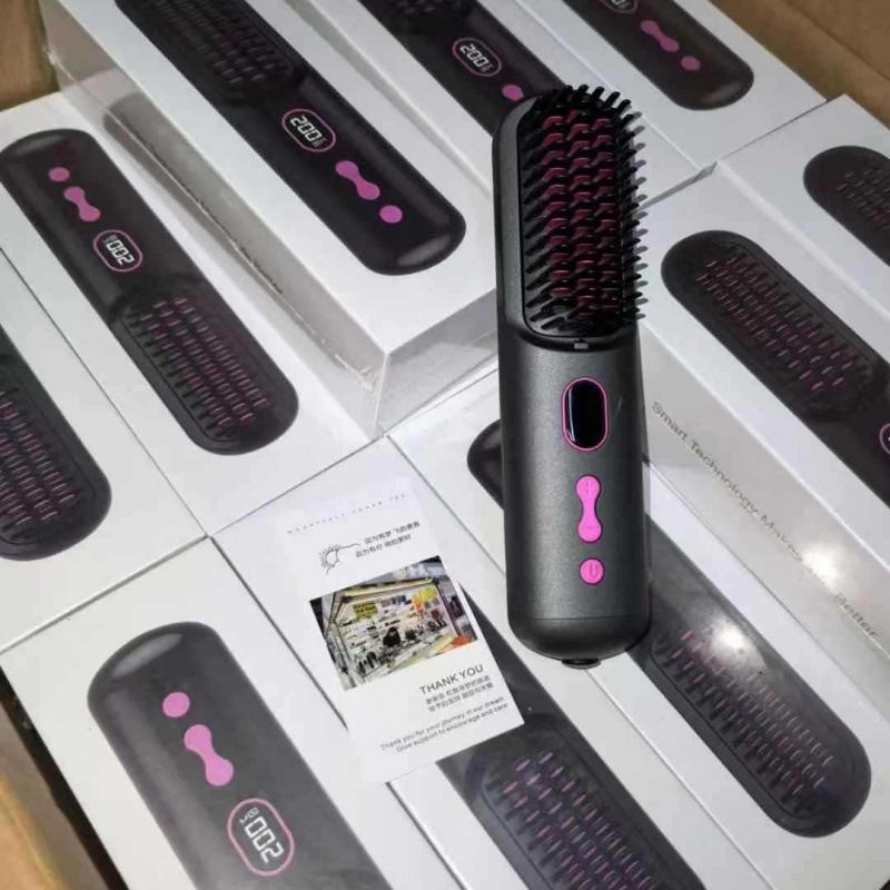 LCD Wireless Portable Hair Straightener Comb