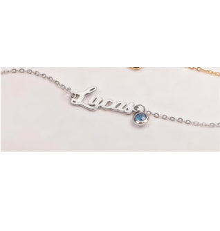 English Name Birthstone Anklet Simple Korean Style All-match Jewelry