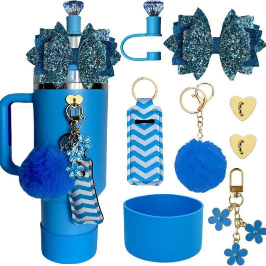 Glitter Bow Decoration Accessories 8-piece Set