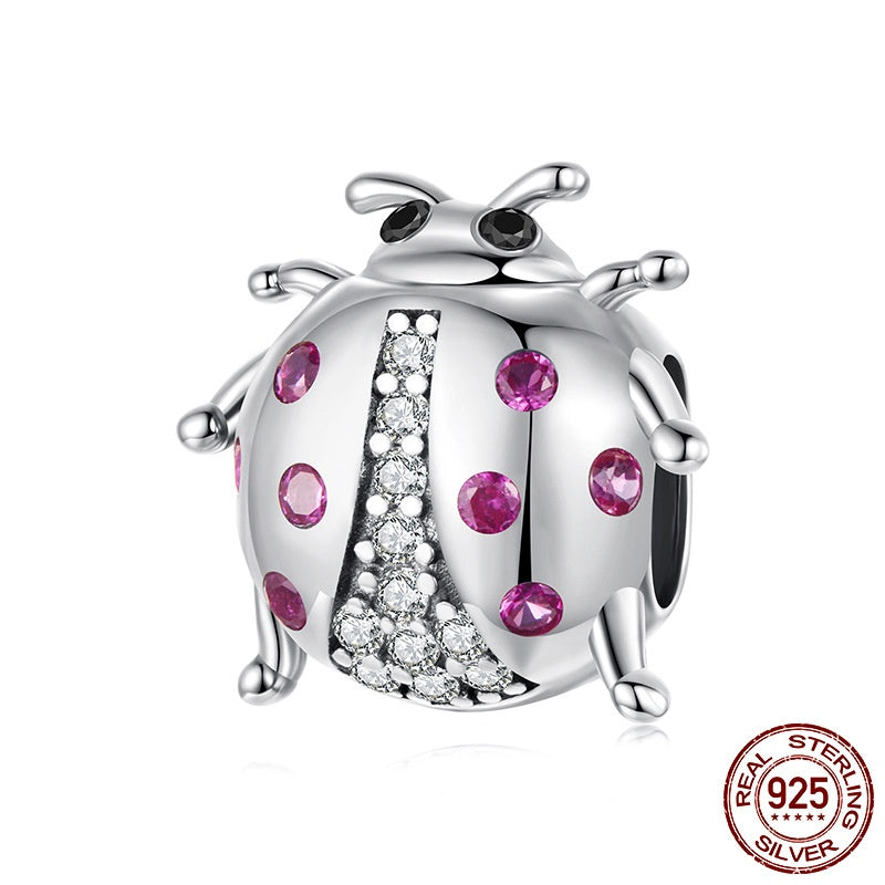 S925 Sterling Silver Lucky Ladybug Bead Accessories